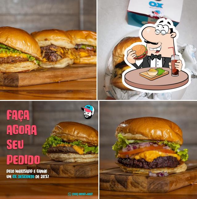 Hambúrguer em OX Burguer Shop