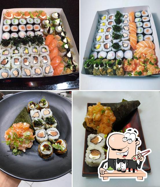 Experimente diferentes opções de sushi