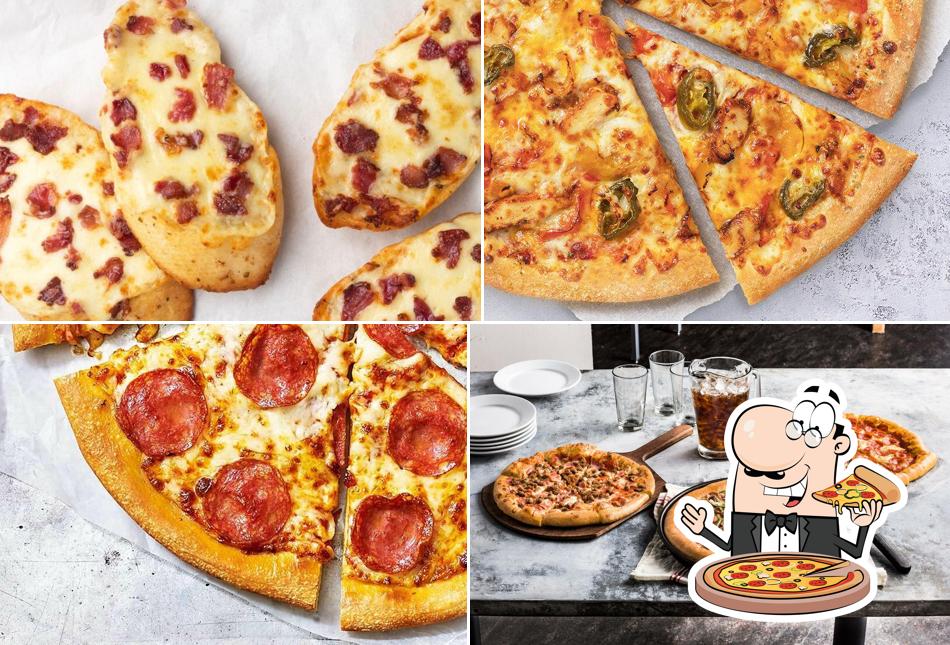 A Pizza Hut, vous pouvez prendre des pizzas