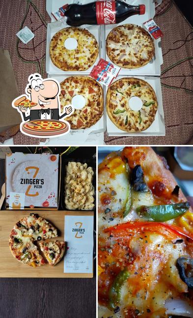 Order pizza at Zinger's Pizza