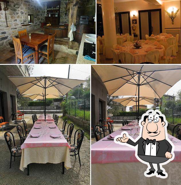 Take a look at the photo depicting interior and dining table at Ristorante Il Bucaneve