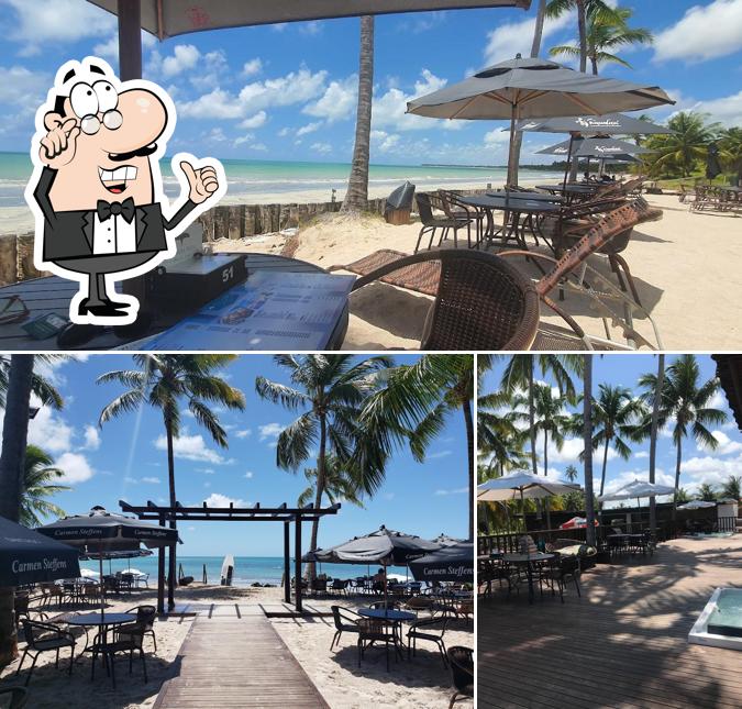 O interior do Corais Gunga Beach Club