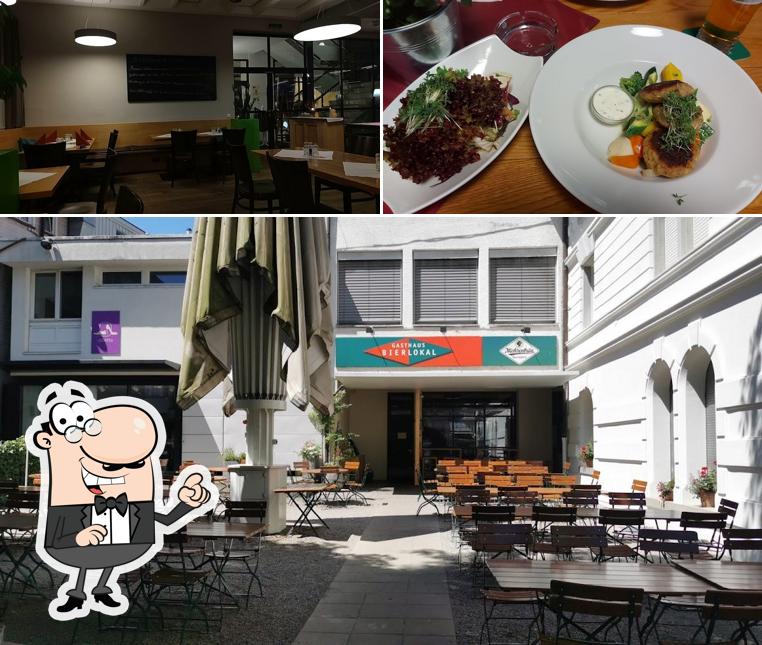 Parmi les différentes choses de la intérieur et la nourriture, une personne peut trouver sur Gasthaus-Bierlokal