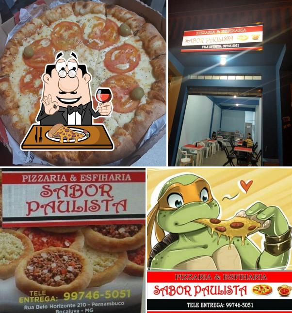 Experimente pizza no Pizzaria e esfihas sabor paulista