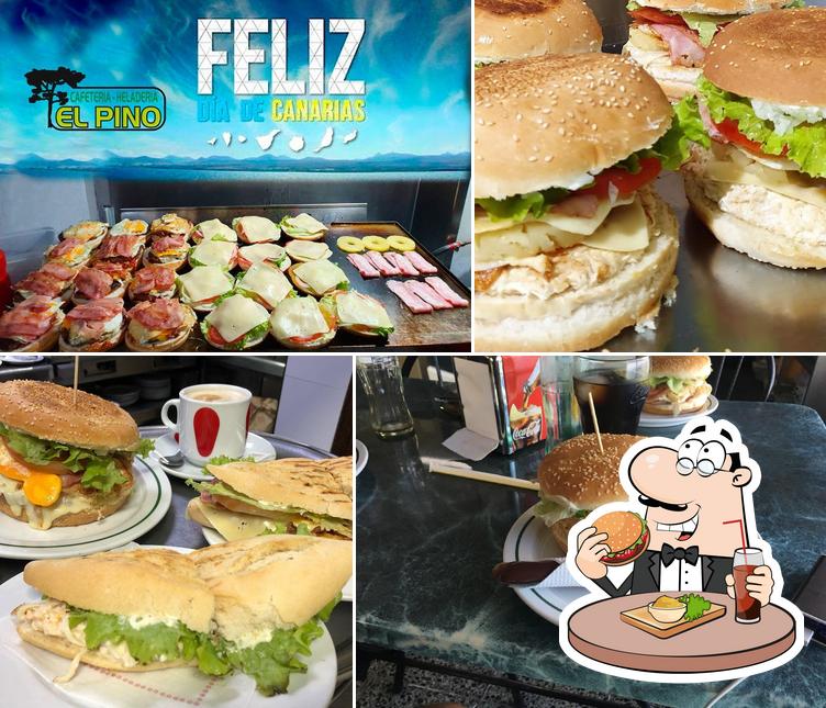 Pide una hamburguesa en Café Bar El Pino