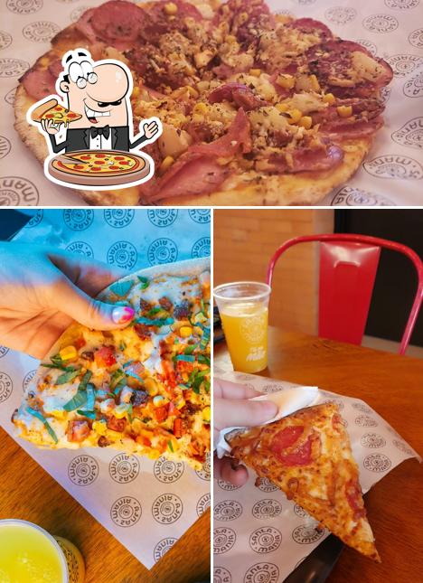 Consiga diferentes tipos de pizza