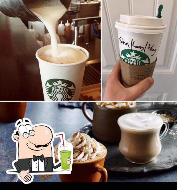 Enjoy a drink at Starbucks