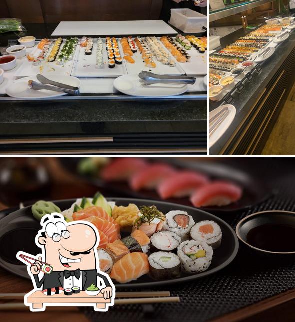 Rolos de sushi são oferecidos por O Matuto