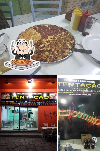 Escolha pizza no Pizzaria Tentação