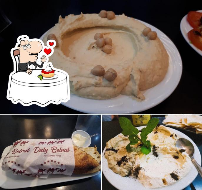 Daly Beirut Restaurante Árabe serve uma variedade de sobremesas