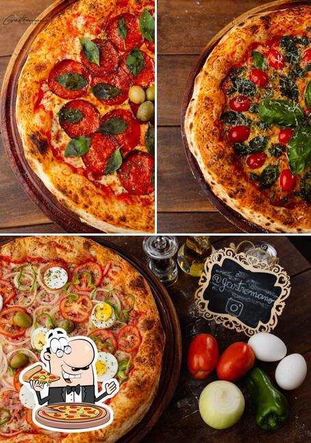 Consiga diferentes tipos de pizza