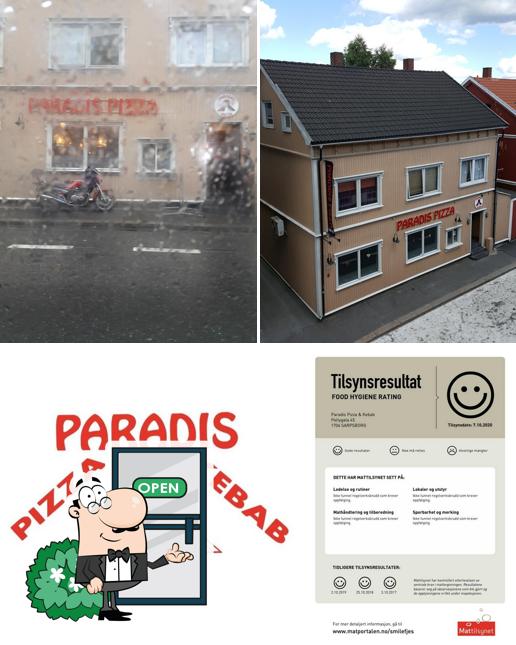 Check out how Paradis Pizza looks outside