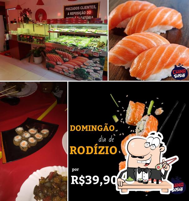 Prove diversas opções de sushi