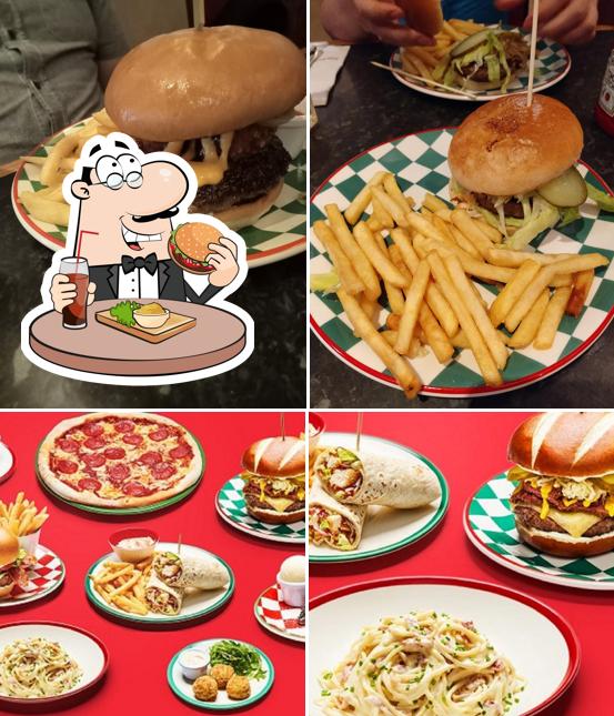 Try out a burger at Frankie & Benny's