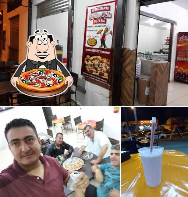 Escolha pizza no Caldos & Cia