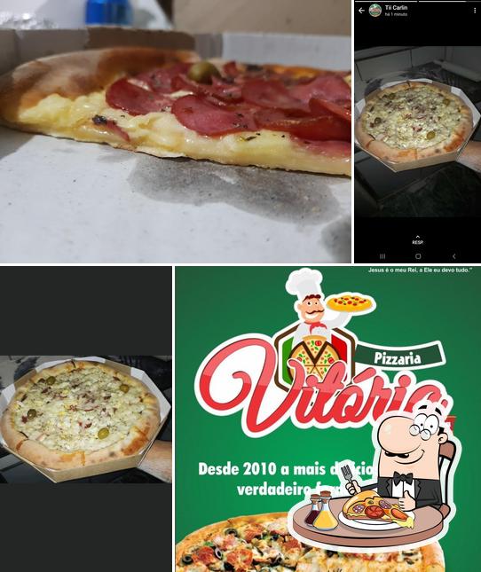 Experimente pizza no Pizzaria Vitória