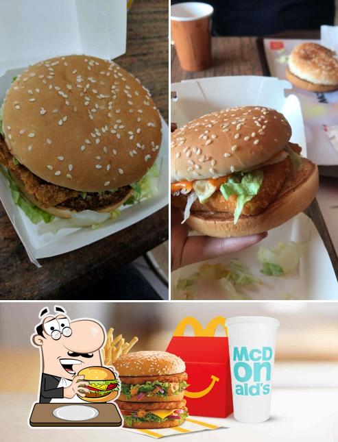 Order a burger at McDonalds