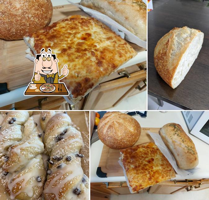 Get pizza at Little Paris Bread Co