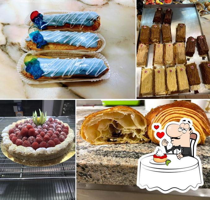 aux deux epis sert une sélection de plats sucrés