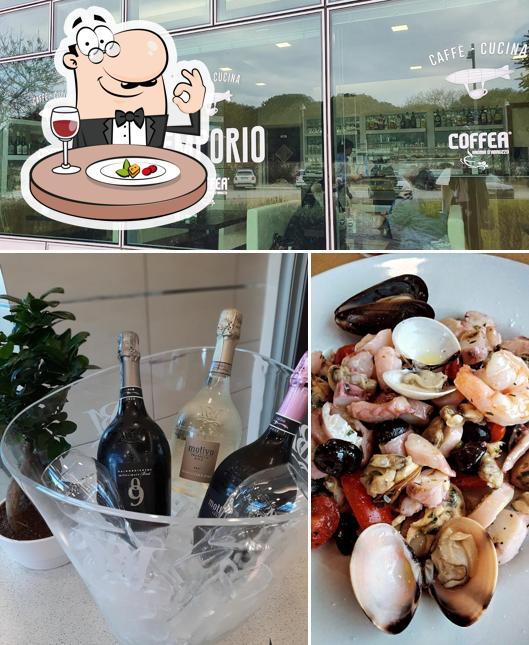 La cibo e esterno del ristorante