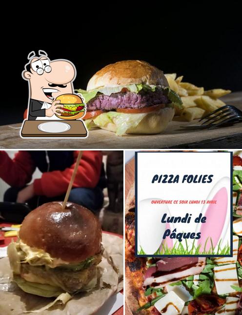 Commandez un hamburger à Pizza Folies