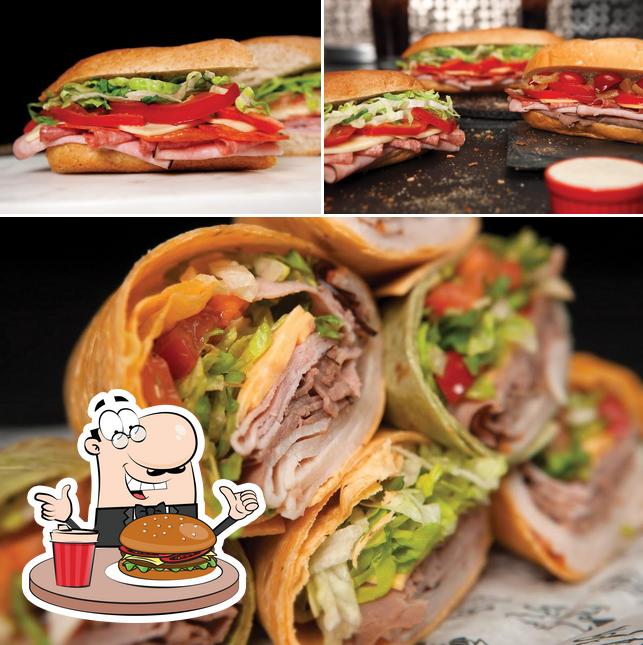 Get a burger at Godfather's Pizza Express