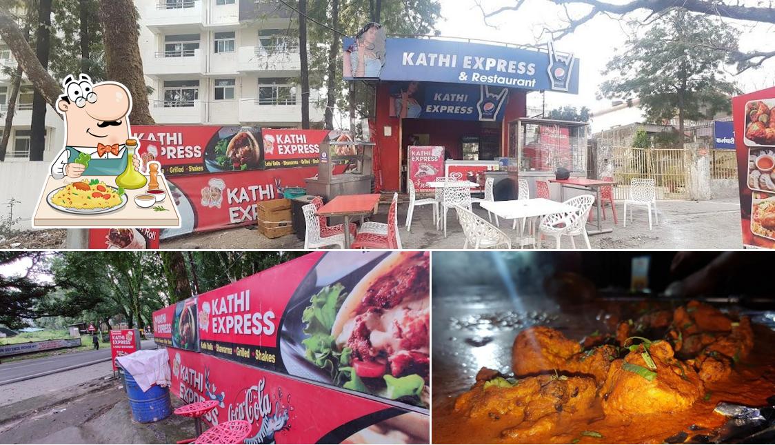 The picture of Kathi Express’s food and interior