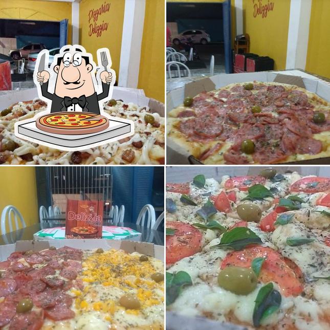 No Pizzaria Delizzia, você pode pedir pizza