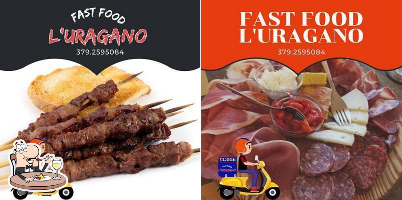 Platti al Fast Food L'Uragano