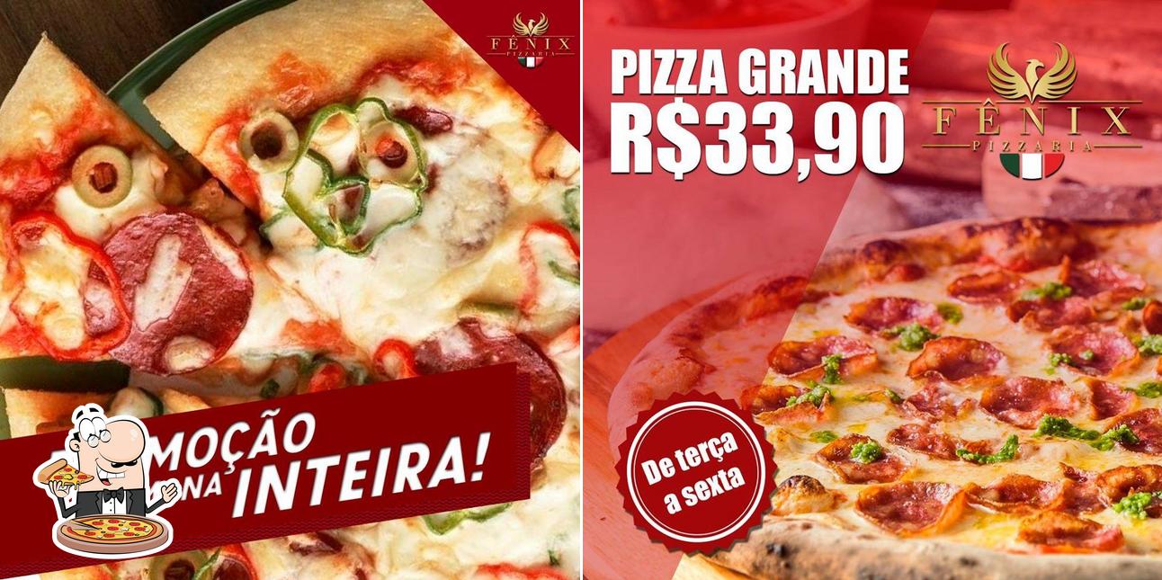 Escolha diferentes variedades de pizza