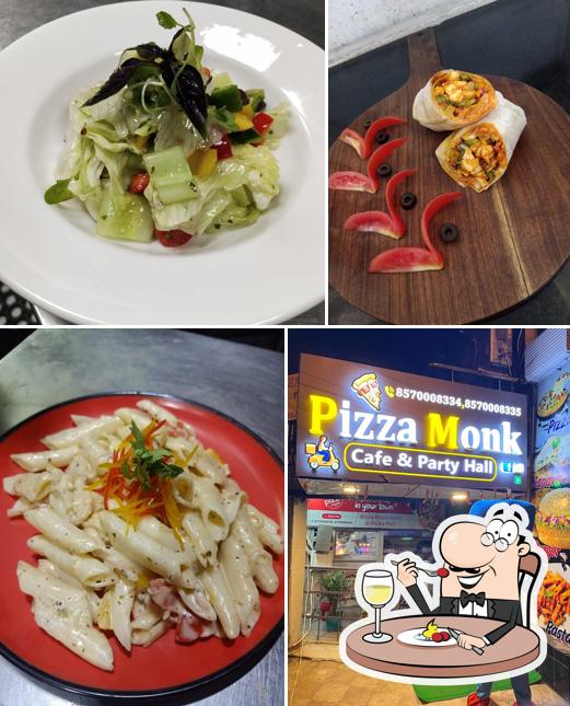 Meals at Pizza Monk cafe & party hall