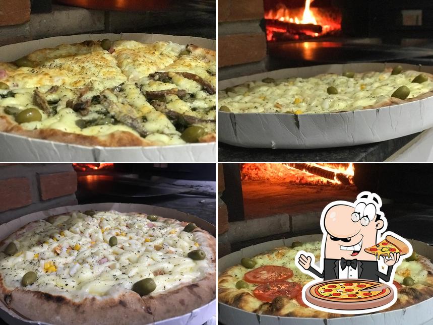 Escolha diferentes tipos de pizza