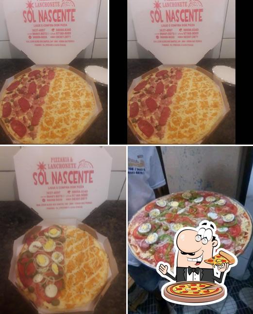 Consiga pizza no Pizzaria & Lanchonete Sol Nascente