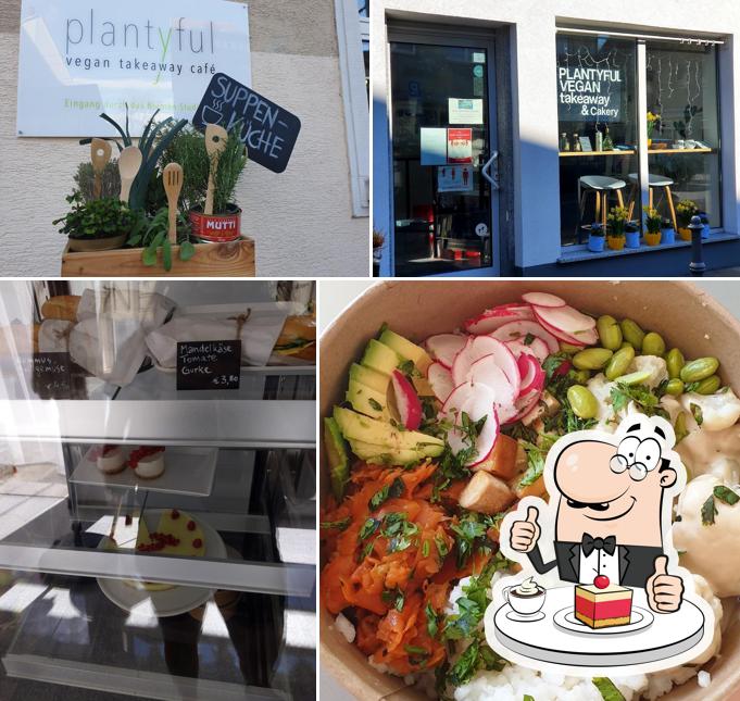 plantyful - vegan takeaway café offre un nombre de plats sucrés