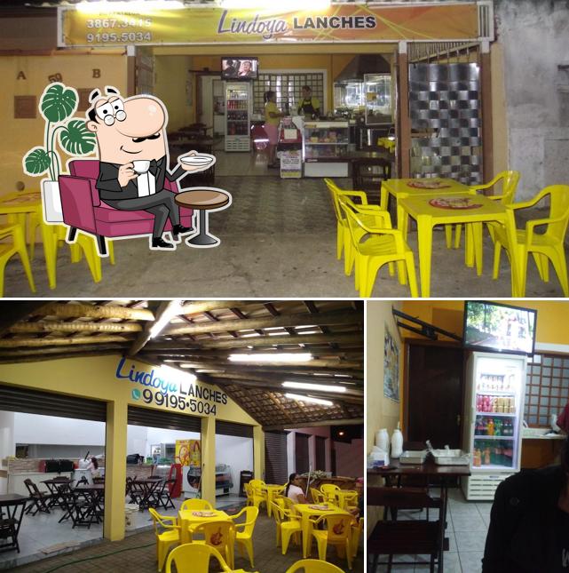 O interior do Lindoya Lanches