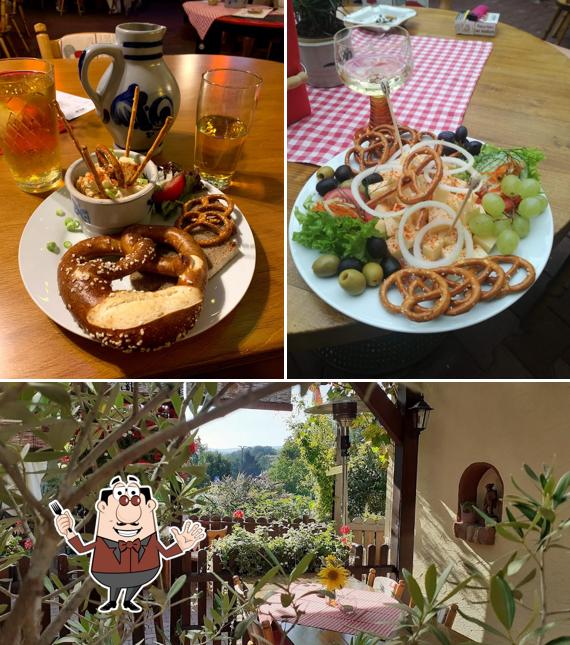 Mira las fotografías donde puedes ver comida y exterior en Gaststätte "Beim Farmer"