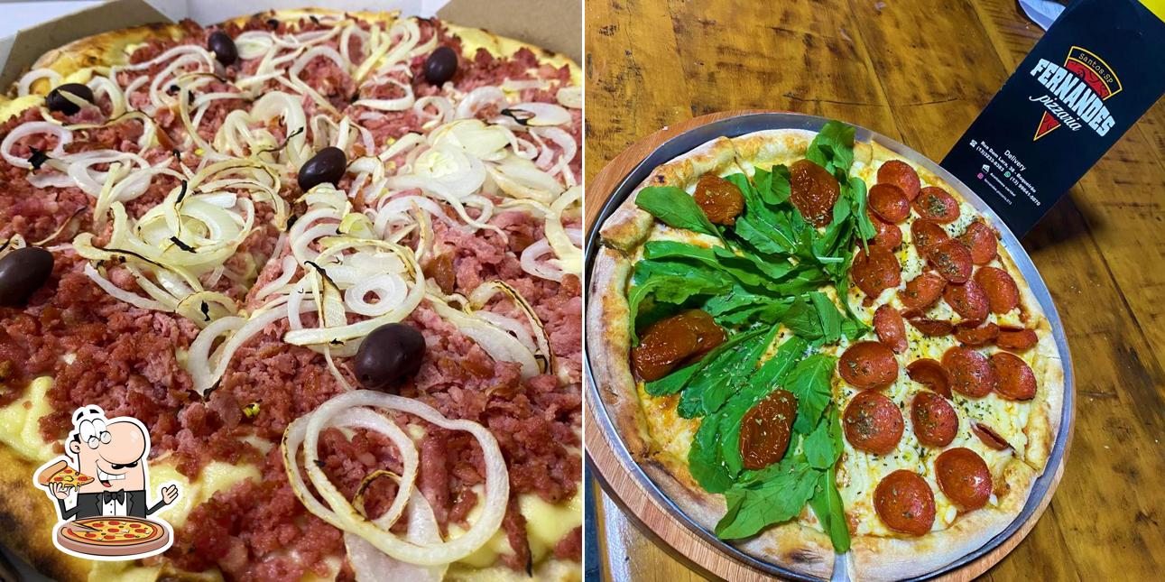 No Fernandes Pizzaria Pizzaria no Boqueirão Pizzaria em Santos, você pode conseguir pizza