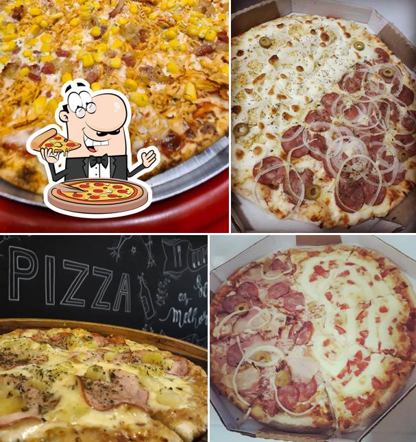 Escolha diferentes tipos de pizza