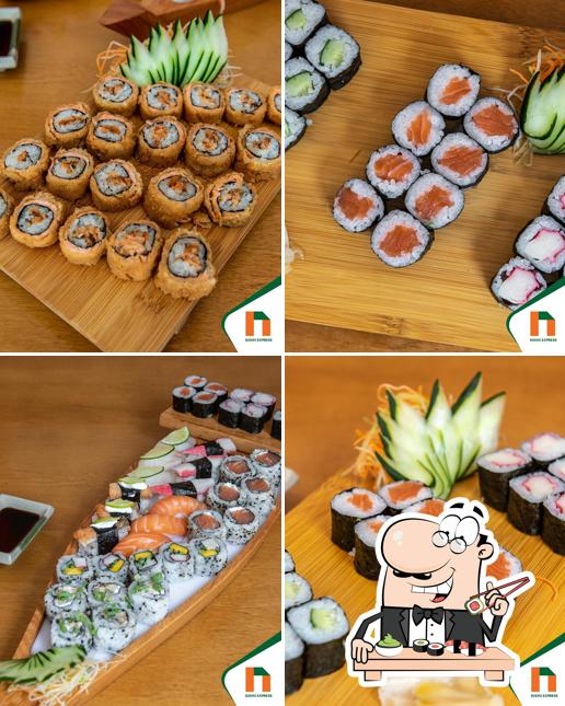 Prove diferentes opções de sushi