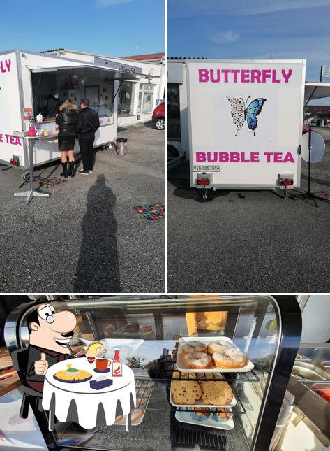 Essayez un hamburger à Food truck BUTTERFLY BUBBLE TEA