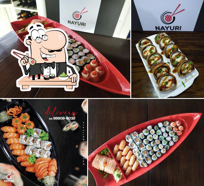 Prove diversas opções de sushi