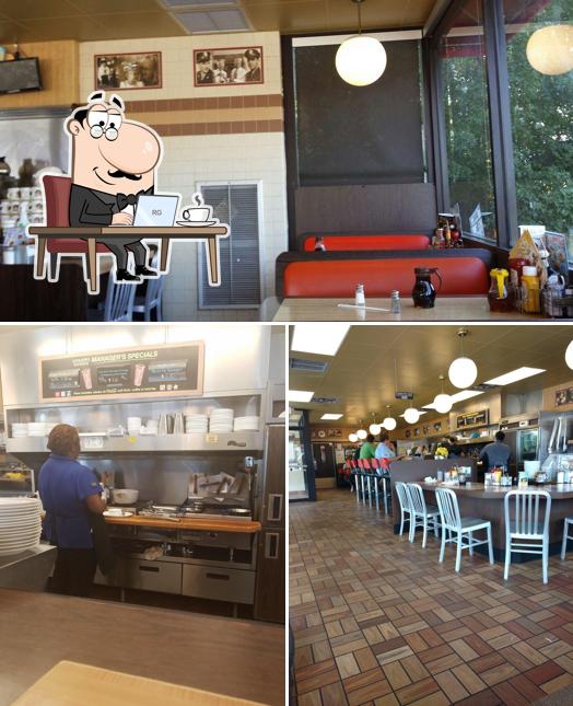 The interior of Waffle House