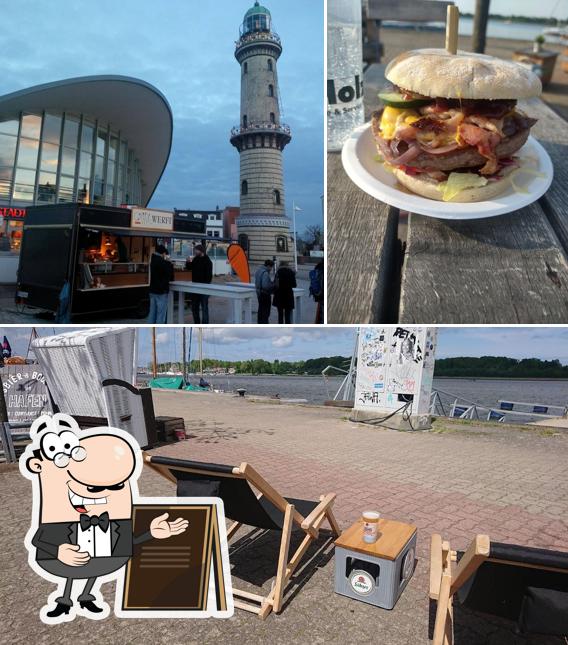 Voici l’image indiquant la extérieur et burger sur CURRY WERFT