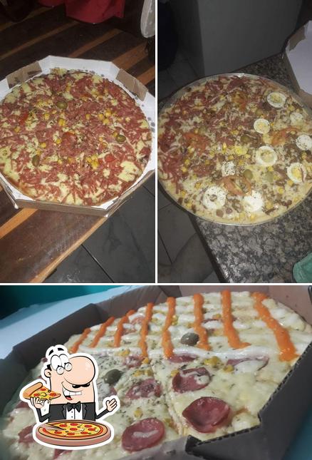 Escolha pizza no FG pizzaria