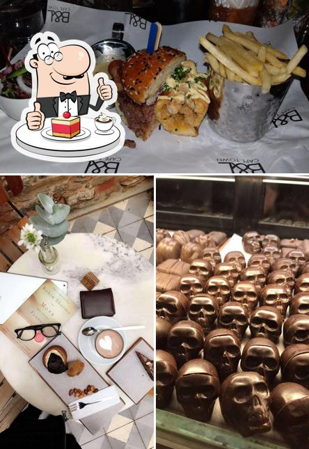 Honest Chocolate Cafe serviert eine Auswahl von Süßspeisen