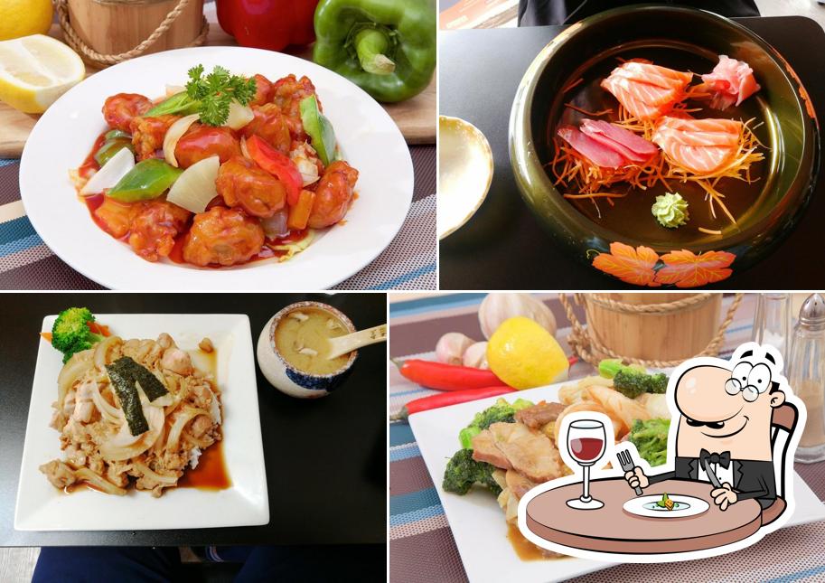 Food at Tempting Tastes Asian Restaurant