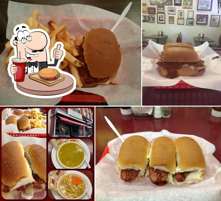 Order a burger at Coney Island Lunch