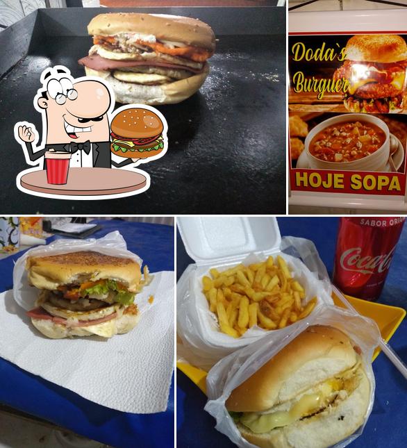 Consiga um hambúrguer no Doda's Burguer