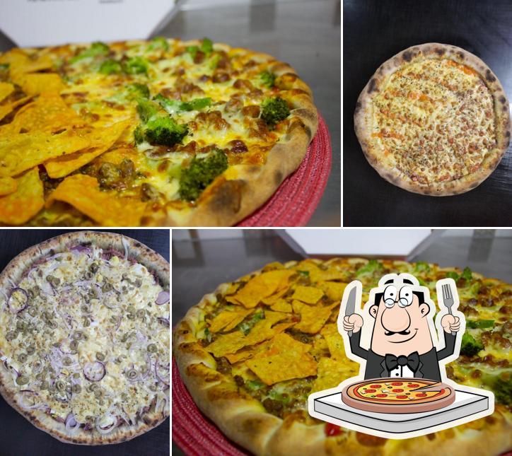 Escolha diferentes variedades de pizza