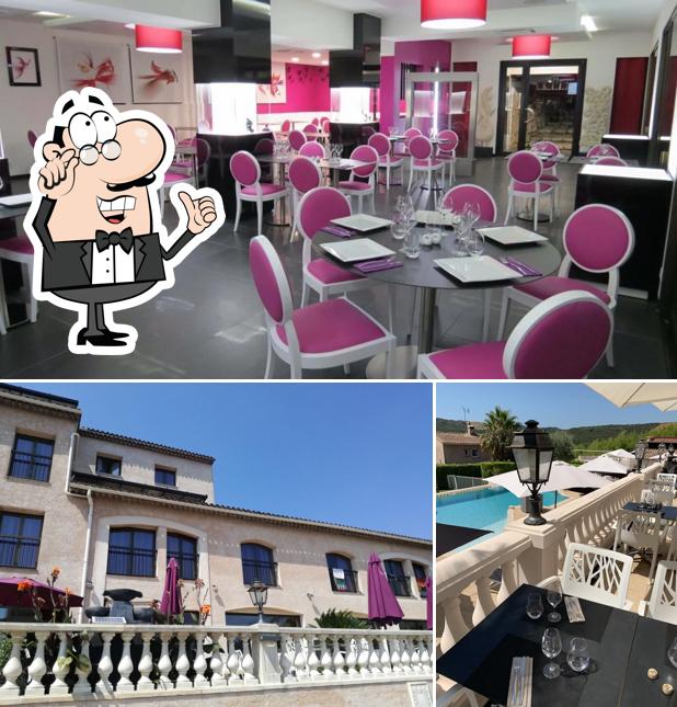 Installez-vous à l'une des tables de Perla Riviera Logis Hotel - Restaurant